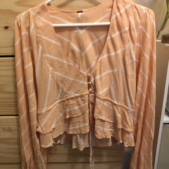 New Free People Samifran Top in Peach - Picture 3 of 3